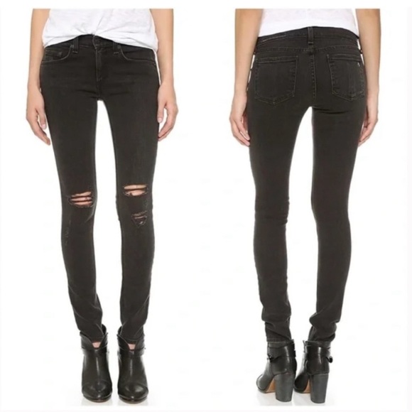 rag & bone Denim - Rag and Bone Rock Wholes Skinny Denim Jeans